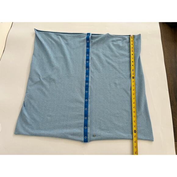 Lululemon Blue Striped Vinyasa Button Scarf Wrap One Size - Picture 3 of 16